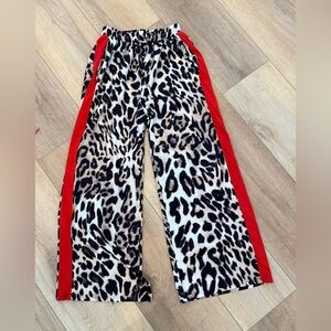 Animal print track pant